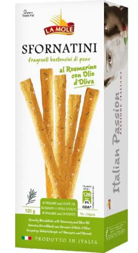 Хлебные палочки La Mole сфорнатини с розмарином 120 г