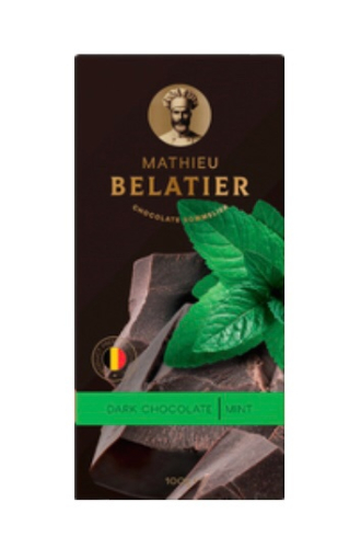 Шоколад горький Mathieu Belatier мята 100 г