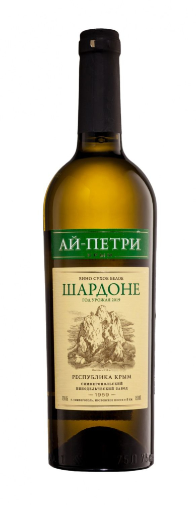 Шардоне. Ай-Петри п/сладкое белое 0,75л. Вино Россия