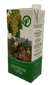 Шардоне голд  белое п/сладкое 1л. Вино Бахус/Россия