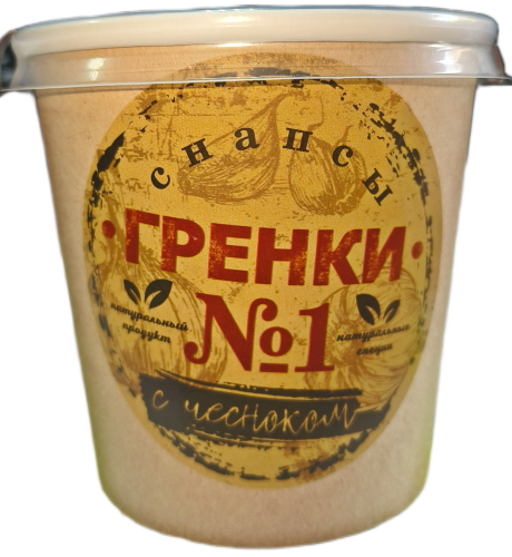 Гренки №1 ржано-пшеничные "Снапсы" с чесноком 100г