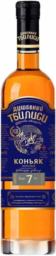 Душевный Тбилиси КВ выдержанный 7 лет 0,5л Коньяк Грузия