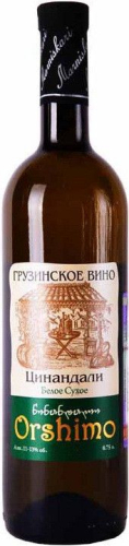 Цинандали коллекция Оршимо белое сухое 0,75л. (Марнискари) Вино Грузия