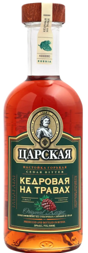 Биттер Царская Кедровая на травах 0,5л. Настойка горькая Россия