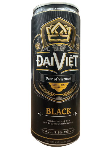 Пиво Black т.м.ДайВьет темное пастери. фильтр. 5,8%  0,330л ж/б. Вьетнам