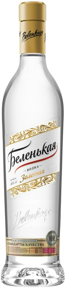 Беленькая Золотая на спирте Альфа 0,5л 40% Водка Россия