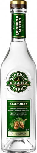 Зеленая марка Кедровая 0,25л Водка особая Россия