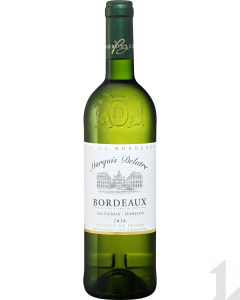 Маркиз Делатр Бордо белое сухое 0,75л. Вино Франция