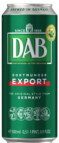 Пиво ДАБ светлое фильтр. пастеризованное 5% 0,5л ж/б. Германия