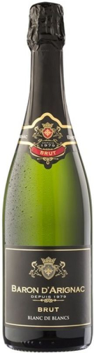 Барон Д'Ариньяк Блан де Блан брют белое 0,75л. Вино игристое Франция