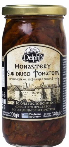 Томаты сушеные в масле Монастырские DELPHI 340г