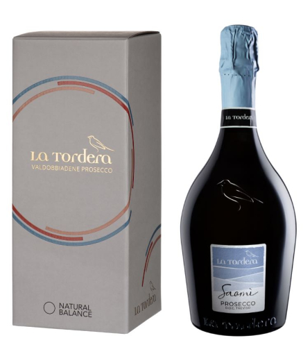 Просекко Тревизо. Ла Тордера &quot;Саоми&quot; Брют белое 1,5л п/к. Игристое вино Италия