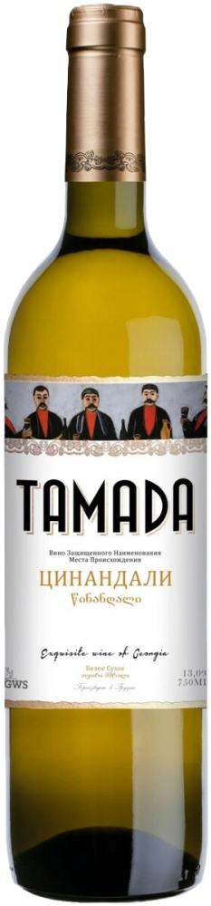 Тамада Цинандали белое сухое 0,75л. Вино Грузия