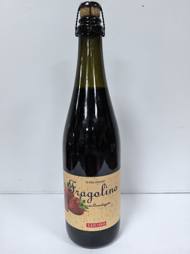 Сидр Лючидо Фраголино с ароматом клубники красный сладкий 0,75л. Газированный напиток Россия  