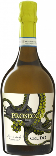 Тревизо"Крудо" Просекко белое брют 0,75л. Игристое Вино Италия