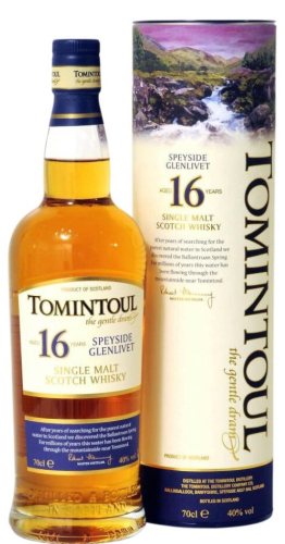 Томинтул Спейсайд Гленливет 16 лет 0,7л туба. Виски Великобритания