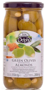 Оливки фаршированные миндалем в рассоле DELPHI 350г