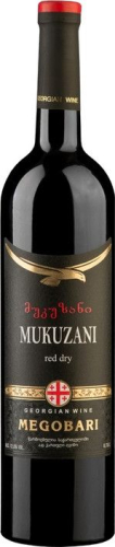 Мукузани красное сухое (Мегобари) 0,75л Вино Грузия