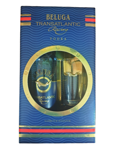 Белуга Трансатлантик Рейсинг 0,7л в п/уп + стакан хайбол. Водка Россия