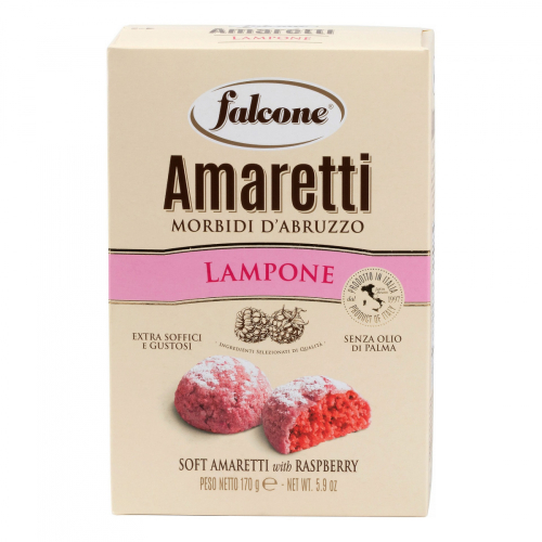 Печенье сахарное Амаретти мягкие итальянские "falcone" со вкусом малины 170г