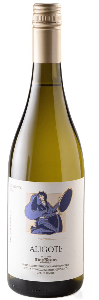 Алиготе белое сухое 0,75л. Вино ЗНМП "Дагестан". Россия