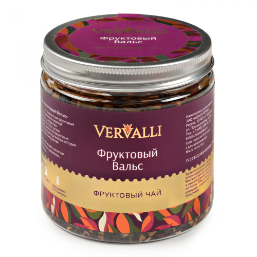 Чай фруктовый "Фруктовый вальс" т.м.VERVALLI 90 г в банке