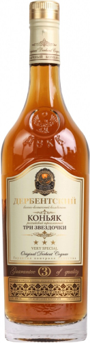 Российский коньяк Три звездочки 40% 0,5л (премиум). /ДВКК/ Коньяк Россия