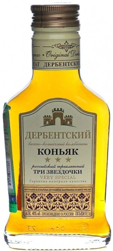 Российский коньяк Три звездочки 40% 0,1л фл. /ДВКК/ Коньяк Россия