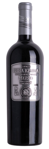 Мерло серия Вина Крыма красное сухое 0,75л. Вино Россия