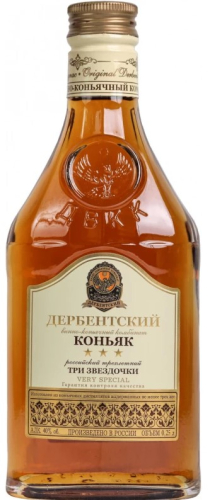 Российский коньяк Три звездочки 40% 0,25л фл. /ДВКК/ Коньяк Россия