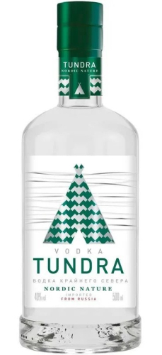 Тундра NORDIC NATURE. Водка крайнего севера 40% 0,5л Водка Россия