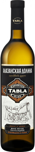 Алазанская Долина  серия Табла белое п/сладкое 0,75л. Вино Кахет.трад.винод/Грузия 