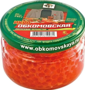 Икра лососевая зернистая (кета) Обкомовская 95 гр ст/б