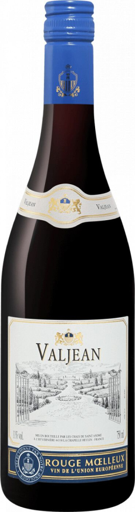 Вальжан 0,75л. п/сладкое красное. Вино Франция