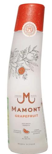 Мамонт Грейпфрут 0,5л. Водка особая Россия