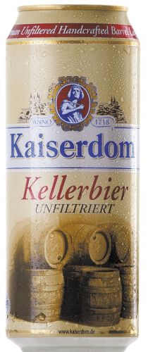 Пиво Кайзердом Келлербир светлое нефильтр. пастеризованное 4,7% 0,5л ж/б. Германия