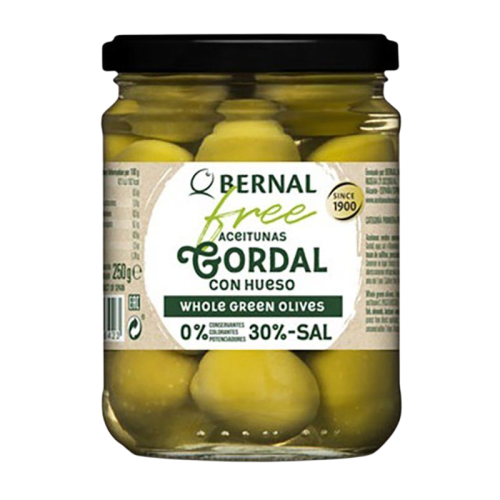 Оливки GORDAL FREE, -30% соли, с косточкой с/к, 436г