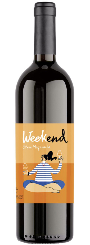 Уикенд Цитронный Магарача белое сухое 0,75л. Вино Россия