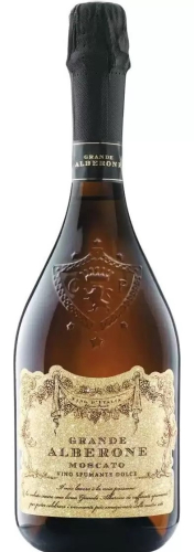 Гранде Альбероне Москато. Дольче сладкое белое 0,75л. Вино Игристое Италия