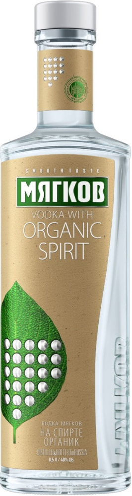 Мягков на спирте органик 0,5л Водка Россия