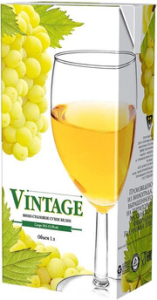 Винтаж белое сухое 1л тет/пак. Вино Россия