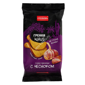Гренки ржано-пшеничные WAVE со вкусом чеснока, 75г