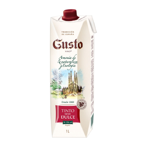 Густо "Gusto" красное сухое 1л т/п Вино Россия