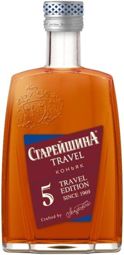 Старейшина 5лет TRAVEL 100мл. Коньяк Россия