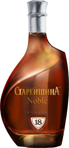 Старейшина Нобл выдержанный 18 лет 0,5л. Коньяк Россия