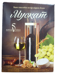 Мускат п/сладкое белое 3,0л. Вино Россия