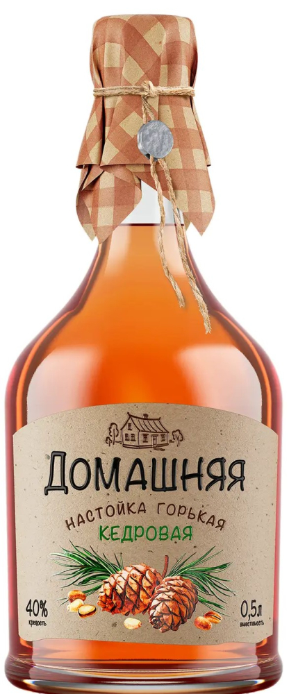 Питейный Дом Домашняя Кедровая 0,5л. Настойка горькая Россия