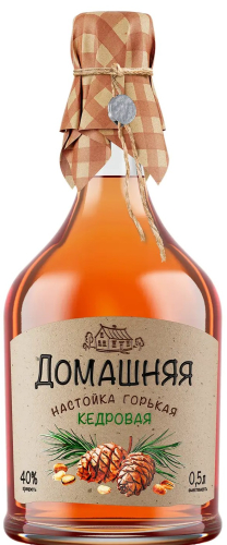 Питейный Дом Домашняя Кедровая 0,5л. Настойка горькая Россия