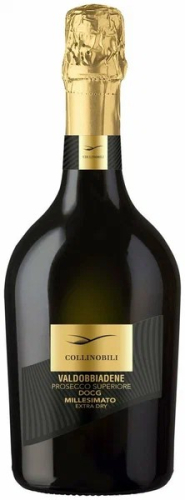 Коллинобили Вальдоббиадене Просекко Супериоре Миллезимато брют белое 0,75л. Вино игристое Италия