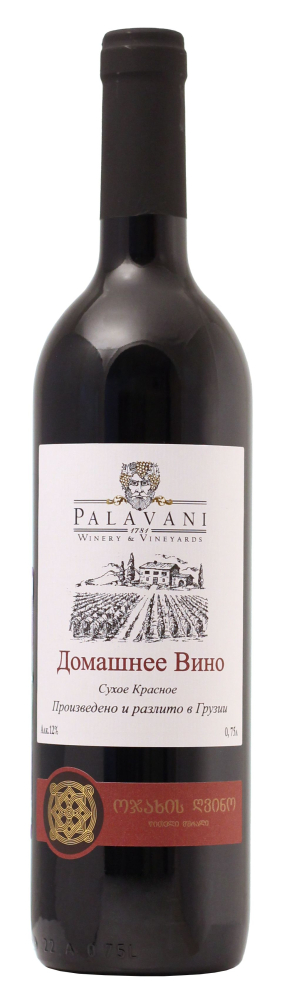 Грузинское домашнее вино красное сухое 0,75л. Вино Палавани/Грузия